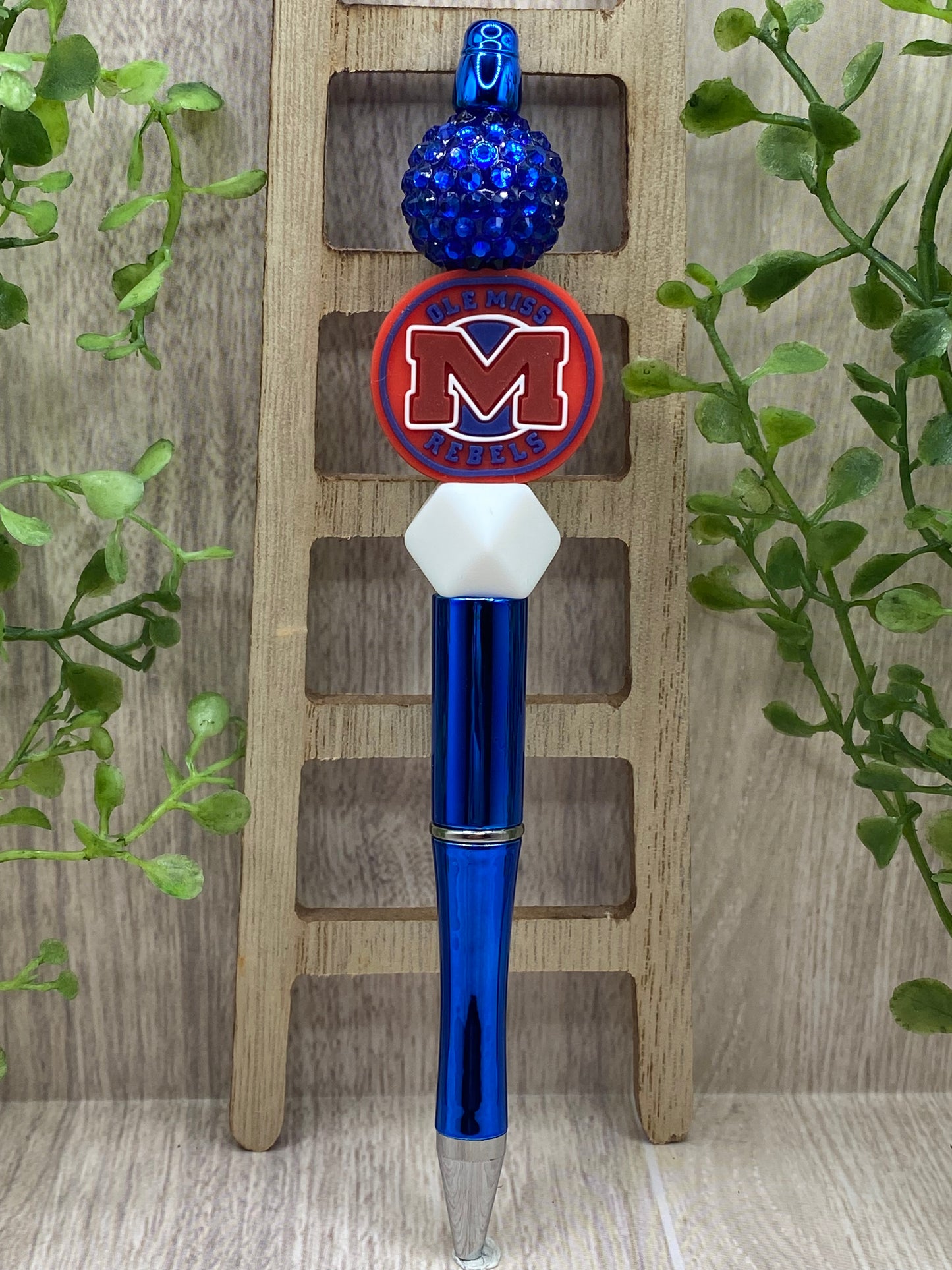 Ole Miss Rebels Beaded Pen