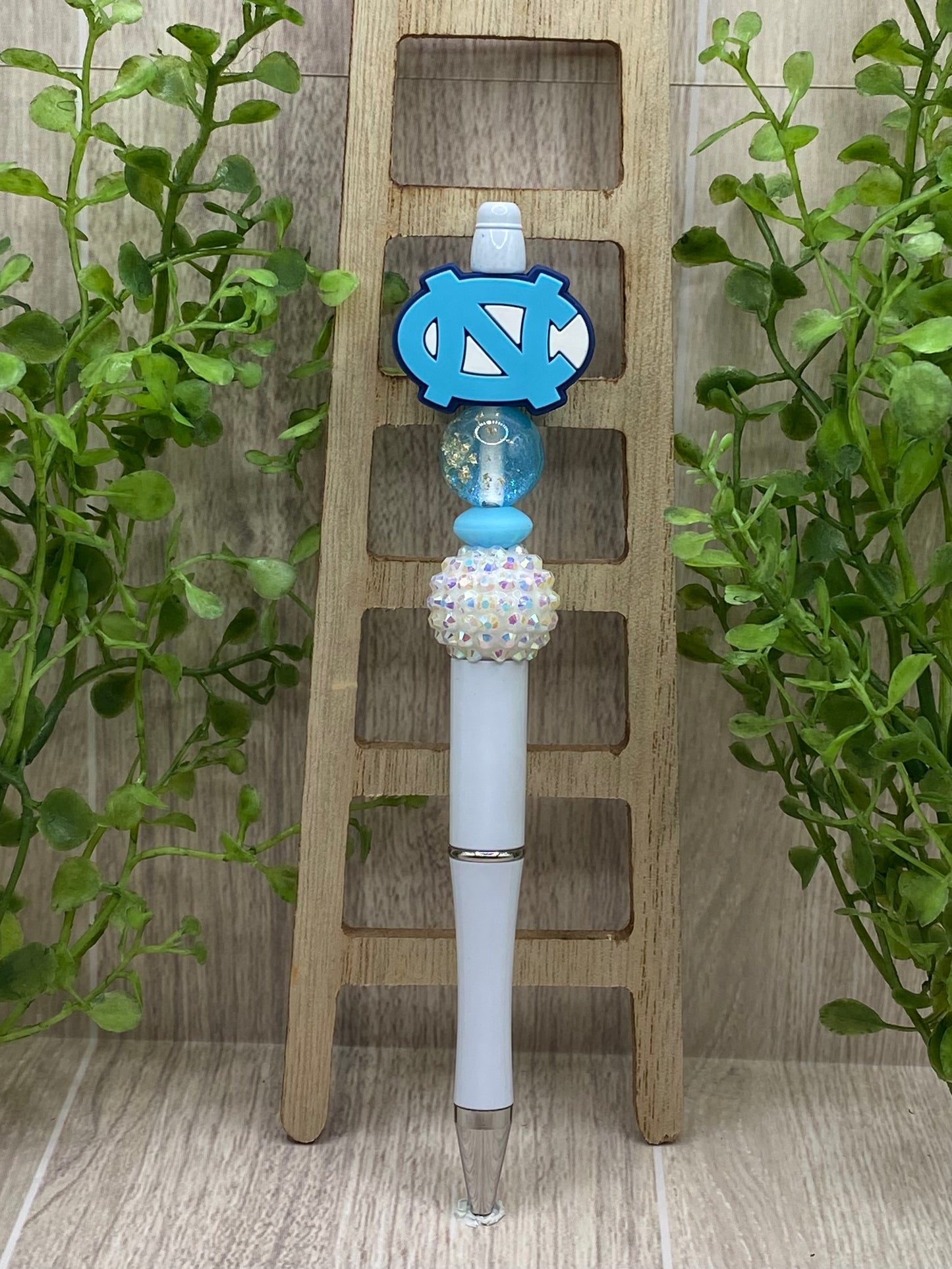 University of North Carolina Tar Heels Beaded Pen