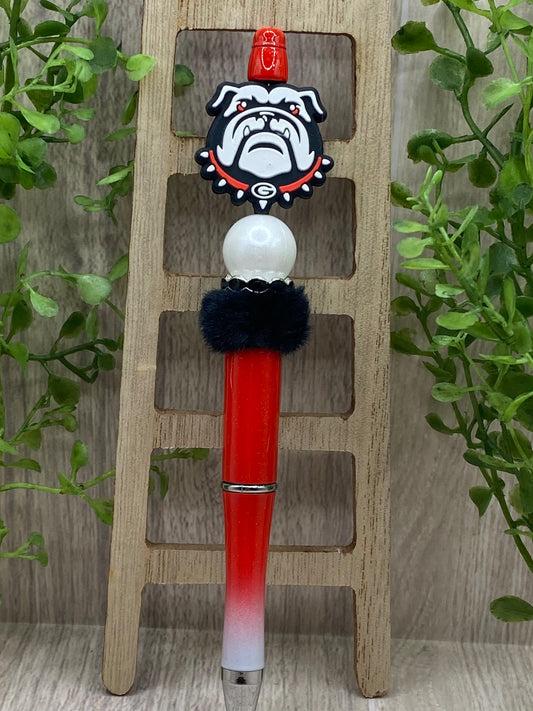 Georgia Bulldogs Beaded Pen